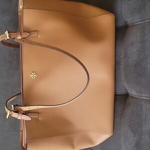 Tory Burch leather tote in tan